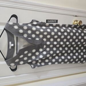 Gray Polka Dot Sleeveless Top